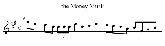 the Money Musk - staff notation