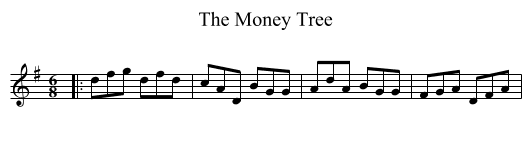The Money Tree - staff notation