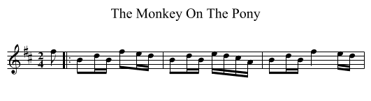 The Monkey On The Pony - staff notation