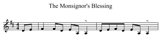 The Monsignor's Blessing - staff notation