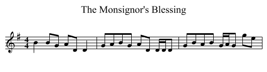 The Monsignor's Blessing - staff notation
