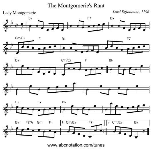 The Montgomerie's Rant - staff notation