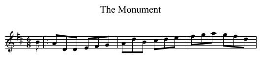 The Monument - staff notation
