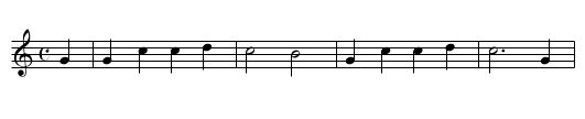 The Mony Faads - staff notation