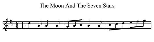 The Moon And The Seven Stars - staff notation