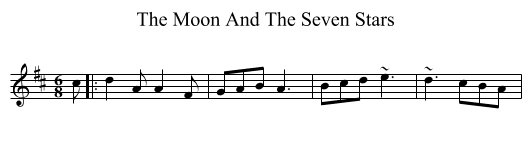 The Moon And The Seven Stars - staff notation