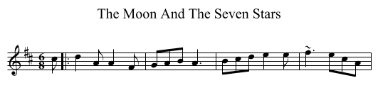 The Moon And The Seven Stars - staff notation