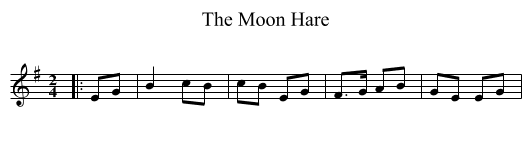 The Moon Hare - staff notation