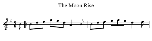 The Moon Rise - staff notation