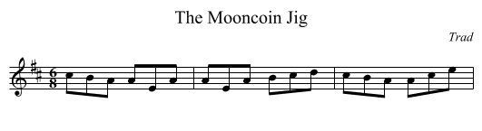 The Mooncoin Jig - staff notation