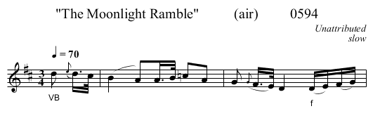 The Moonlight Ramble          (air)         0594 - staff notation