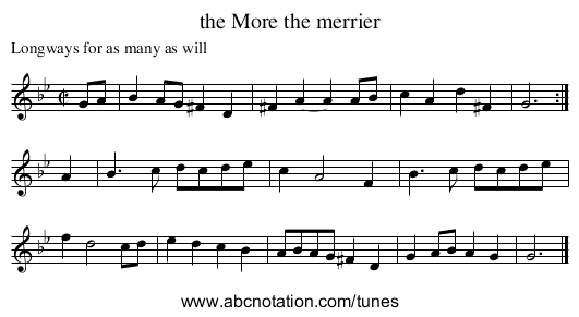 the More the merrier - staff notation