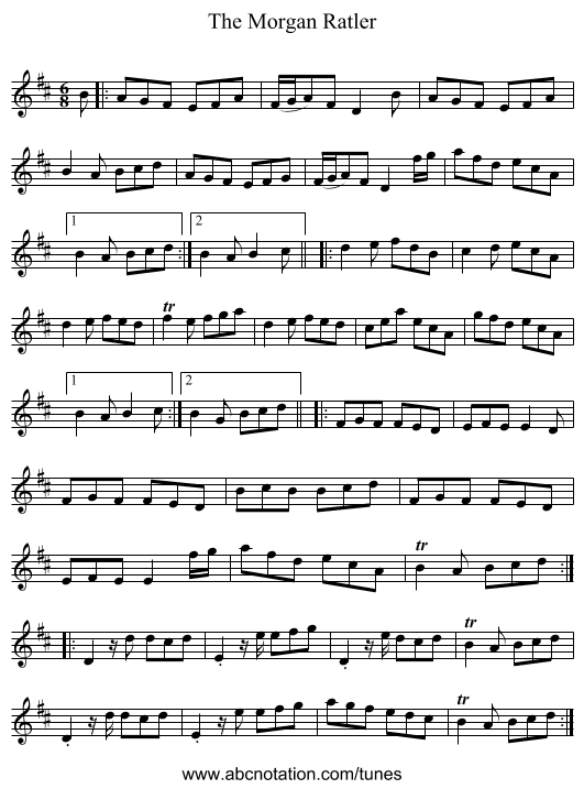 The Morgan Ratler - staff notation