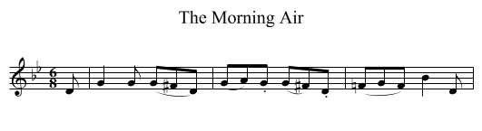 The Morning Air - staff notation