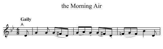the Morning Air - staff notation