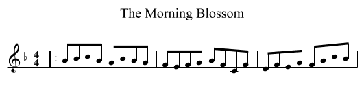 The Morning Blossom - staff notation