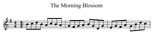 The Morning Blossom - staff notation