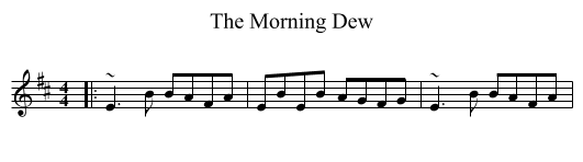 The Morning Dew - staff notation