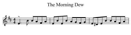 The Morning Dew - staff notation