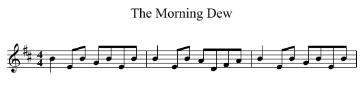 The Morning Dew - staff notation