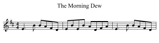 The Morning Dew - staff notation