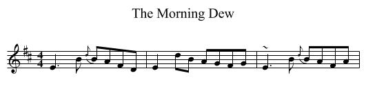 The Morning Dew - staff notation
