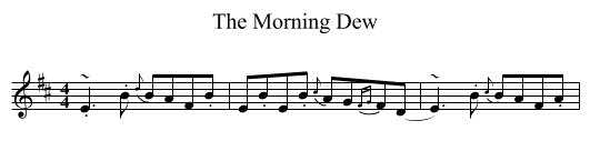 The Morning Dew - staff notation