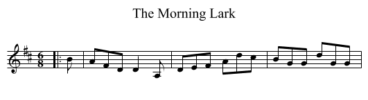 The Morning Lark - staff notation