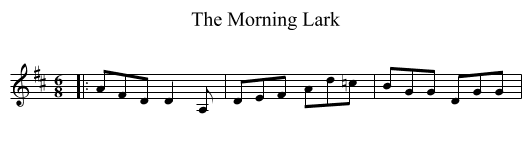 The Morning Lark - staff notation