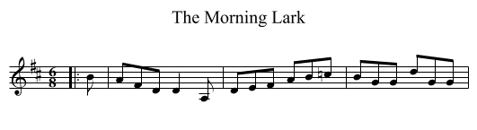 The Morning Lark - staff notation