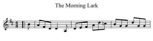 The Morning Lark - staff notation