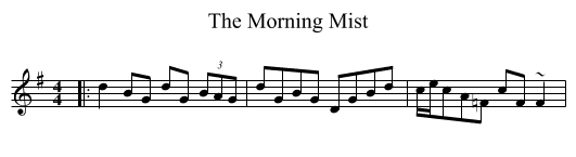 The Morning Mist - staff notation