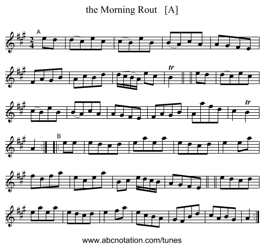 the Morning Rout   [A] - staff notation