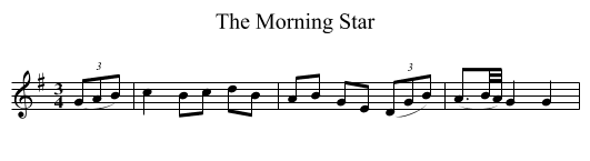 The Morning Star - staff notation