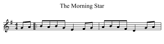 The Morning Star - staff notation