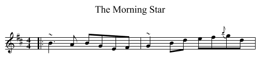 The Morning Star - staff notation