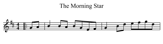 The Morning Star - staff notation