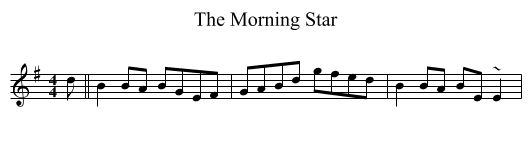 The Morning Star - staff notation