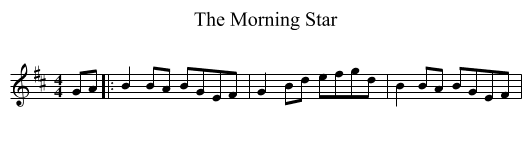 The Morning Star - staff notation