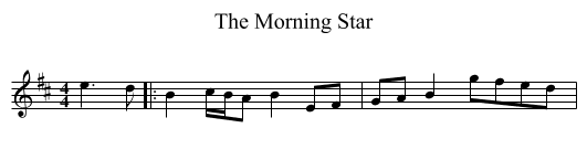 The Morning Star - staff notation