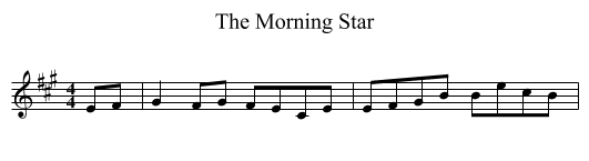 The Morning Star - staff notation