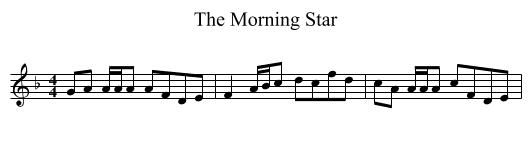 The Morning Star - staff notation