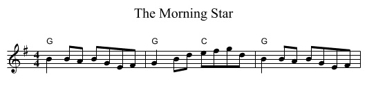 The Morning Star - staff notation