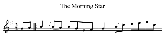 The Morning Star - staff notation