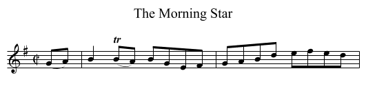 The Morning Star - staff notation