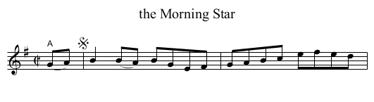 the Morning Star - staff notation