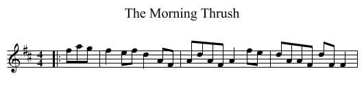 The Morning Thrush - staff notation
