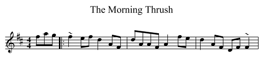 The Morning Thrush - staff notation