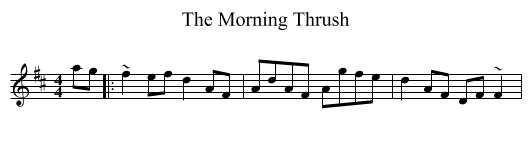 The Morning Thrush - staff notation