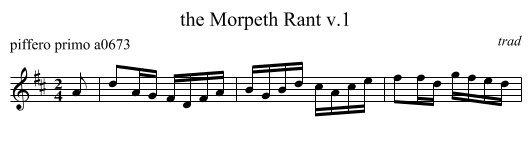 the Morpeth Rant v.1 - staff notation